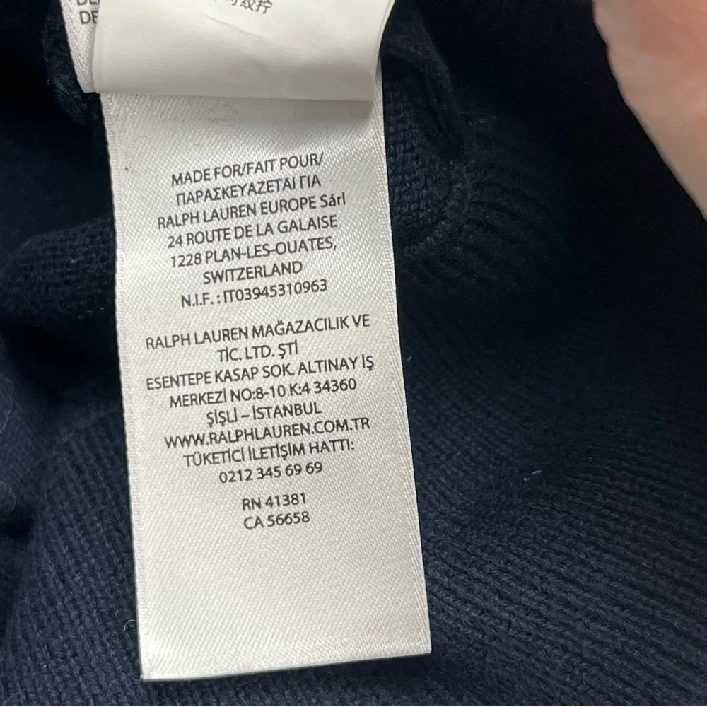 Polo Ralph Lauren Cotton Hybrid Full Zip Sweater Navy Blue Bomber Jacket 3XB NEW